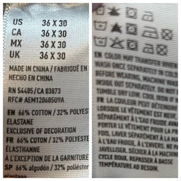 American Eagle Men’s Jeans Skinny Cuffed Light Wash Size 36 Waist - Picture 6 of 8